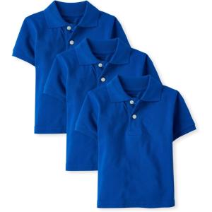imageThe Childrens Place Baby and Toddler Boys Short Sleeve Polo ShirtRenew Blue 3pack
