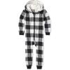 imageThe Childrens Place Baby Family Matching Holiday Pajama Sets FleeceBlackWhite Check