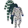 imageThe Childrens Place Baby And Toddler Boys Striped Snug Fit Cotton One Piece Pajamas 3PackCamping Bears 3pack