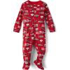 imageThe Childrens Place Baby And Toddler Boys Striped Snug Fit Cotton One Piece Pajamas 3PackHero Fire Trucks