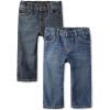 imageThe Childrens Place Baby Boys and Toddler Straight Leg JeansDark JupiterIndigo 2pack