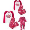 imageThe Childrens Place Baby Family Matching Holiday Pajama Sets FleeceRed Xmas Crew 24