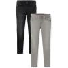 imageThe Childrens Place Girls Stretch Pull On Denim JeggingsBlackFog Wash 2 Pack