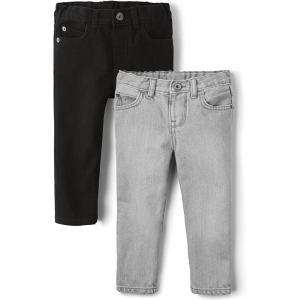 imageThe Childrens Place Baby Boys and Toddler Skinny JeansBlackDarg Gray 2pack