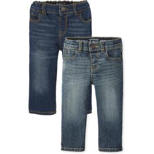 imageThe Childrens Place Baby Boys and Toddler Straight Leg JeansAged Indigo 2pack