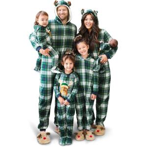 imageThe Childrens Place Baby Family Matching Holiday Pajama Sets FleeceMoose Plaid