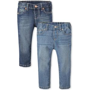 imageThe Childrens Place Baby Girls and Toddler Skinny JeansBlue 2pack