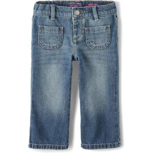 imageThe Childrens Place Baby Girls and Toddler Wide Leg JeansMarla Wash