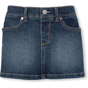 imageThe Childrens Place Baby Toddler Girls Denim SkortChina Blue