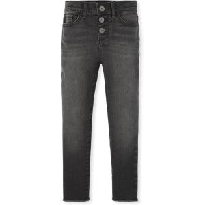 imageThe Childrens Place Girls Button Front Super Skinny JeansBlack Wash