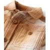 imageThe Childrens Place Baby Boys and Toddler Long Sleeve Plaid Flannel Button Up ShirtCream Plaid