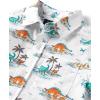 imageThe Childrens Place Baby Boys and Toddler Poplin Short Sleeve Button Down ShirtBlue Orange Dino Print