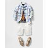 imageThe Childrens Place Baby Boys and Toddler Twill Belted Chino ShortSimply White