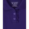 imageThe Childrens Place Baby Girls and Toddler Girls Long Sleeve Ruffle Pique Polo Regal Violet 3T