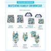 imageThe Childrens Place Boys and Toddler Short Sleeve Rashguard and BottomsAqua Aloha Set