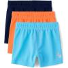 imageThe Childrens Place Baby Boys Athletic and Everyday ShortsOrangeLt BlueTidal 3pack