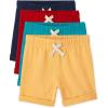 imageThe Childrens Place Baby Boys Athletic and Everyday ShortsYellow SkyHampton Red Navy 4pack