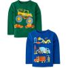 imageThe Childrens Place Baby Boys and Toddler Assorted Everyday Long Sleeve Graphic TShirtsmultipacksConstruction TrucksMonster Truck