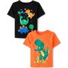 imageThe Childrens Place Baby Boys and Toddler Dino Short Sleeve Graphic TShirtsmultipacksDinoDino Blocks
