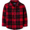 imageThe Childrens Place Baby Boys and Toddler Long Sleeve Plaid Flannel Button Up ShirtRed Buffalo Plaid
