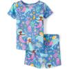 imageThe Childrens Place Baby Girls and Newborn 100 Cotton Sleeve Top and Shorts 2 Piece Pajama SetMermaid