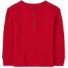 imageThe Childrens Place Baby Toddler Boys Long Sleeve Thermal Henley TopClassic Red