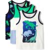 imageThe Childrens Place Baby Toddler Boys Sleeveless Tank TopAtomic Blue 3pack