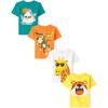 imageThe Childrens Place Baby and Toddler Boys Animal Short Sleeve Graphic TShirts MultipackSharkMonkeyTigerGiraffe