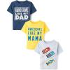 imageThe Childrens Place Baby and Toddler Boys Family Short Sleeve Graphic TShirts MultipackHandsomeAwesomeCars