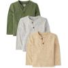 Cream/Olive/Grey 3-pack