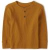 imageThe Childrens Place Boys and Toddler Long Sleeve Thermal Henley ShirtHoney Comb