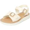 imageThe Childrens Place Girls Baby Toddler Platform Sandals with Adjustable Ankle StrapWhite Flatform