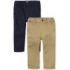 imageThe Childrens Place and Toddler Stretch Skinny Chino PantsTidalFlax 2pack