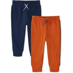 imageAnd Toddler Boy Active Striped Fleece Jogger Pants 2packSunstoneTidal 2pack