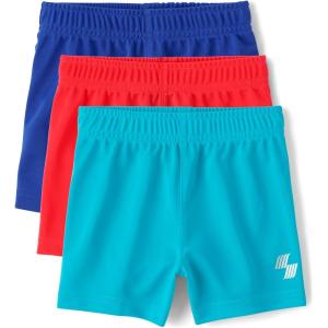 imageThe Childrens Place Baby Boys and Toddler Athletic Basketball ShortsRed Blue 3pack