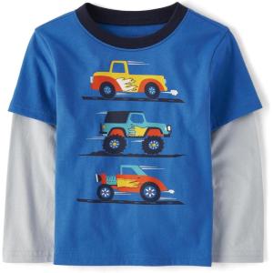 imageThe Childrens Place Baby Boys and Toddler Layered Long Sleeve TShirtToucan Feather