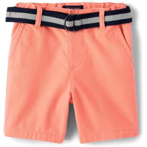 imageThe Childrens Place Baby Boys and Toddler Twill Belted Chino ShortSummer Dawn