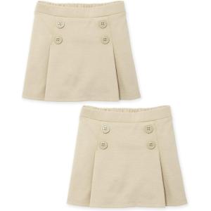 imageThe Childrens Place Baby Girls and Toddler Ponte Knit Button SkortSandy 2 Pack