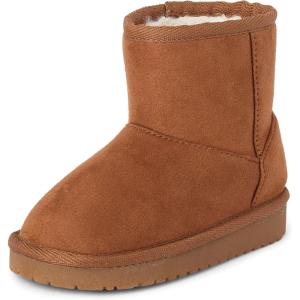 imageThe Childrens Place Girls Baby Toddler Classic Ankle Boots Faux Fur LinedTan