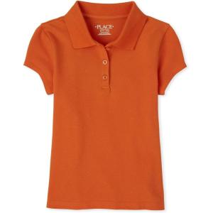 imageThe Childrens Place Girls Uniform Pique PoloFlame