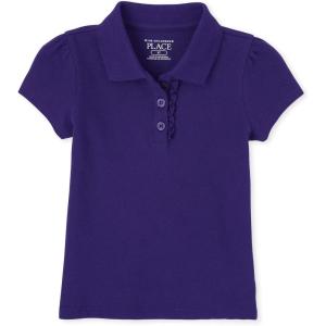 imageThe Childrens Place Girls Uniform Pique PoloRegal Violet Single