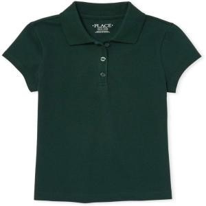 imageThe Childrens Place Girls Uniform Pique PoloSpruceshad