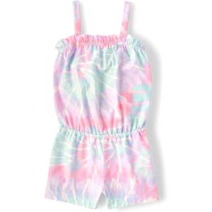 imageThe Childrens Place babygirls And Toddler Casual Sleeveless Shorts RomperPink Blue