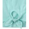 imageThe Childrens Place Baby Girls and Toddler Short Sleeve Flutter Knit ShirtsPinkStripeBlue Hilo 3pack
