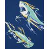 imageThe Childrens Place Boys GamerCarsSports Long Sleeve Graphic TShirts2 PackSharksDino Skeleton 2pack