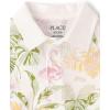 imageThe Childrens Place Boys Uniform Short Sleeve Pique PoloHawaiian White