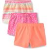 imageThe Childrens Place Baby Girls and Toddler Assorted Knit ShortsSolid French RoseHeartPrinted 3pack