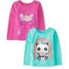 imageThe Childrens Place Baby Girls and Toddler Girls Long Sleeve Graphic T Shirt 2packUnicornPanda
