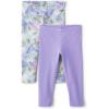 imageThe Childrens Place Baby Girls and Toddler Printed Leggings MultipacksButterflyPurple 2pack