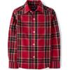 imageThe Childrens Place Boys Long Sleeve Button Down ShirtsRed Birch Plaid